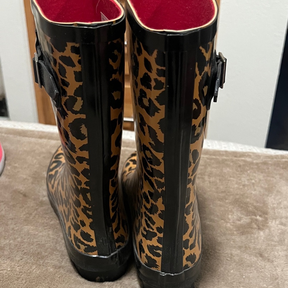 Source Unknown Leopard Print Rain Boots - image 3